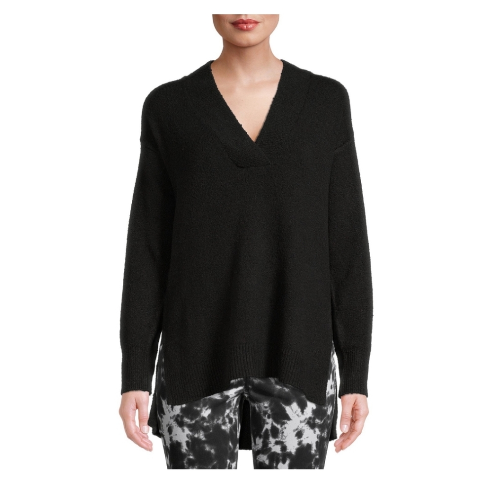 Time and true ribbed pull over sweater